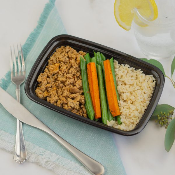 Spicy Ground Turkey, Green beans, & Brown Rice